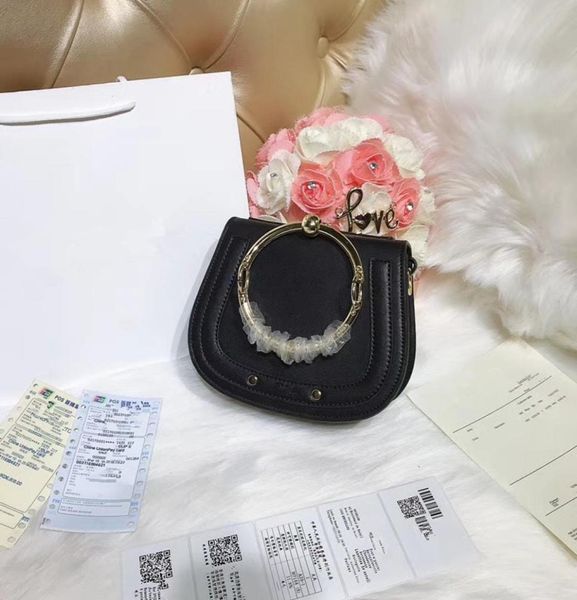 

2021 designer style circle stars saddle handbags bags crossbody flap bag shoulder handbag vintage bracelet goqdm5956862, Black