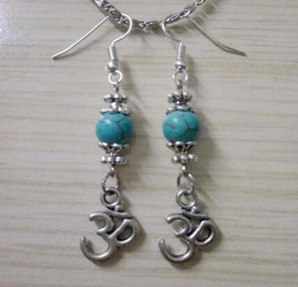 

vintage silver quot om yoga zen 3dquot drop dangle earrings women gift earring fashion jewelry goth punk diy women gifts 6476078830