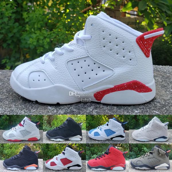 

jumpman 6 6s kids basketball shoes university blue red oreo georgetown midnight navy cactus jack black infrared unc boy girls youth sports s