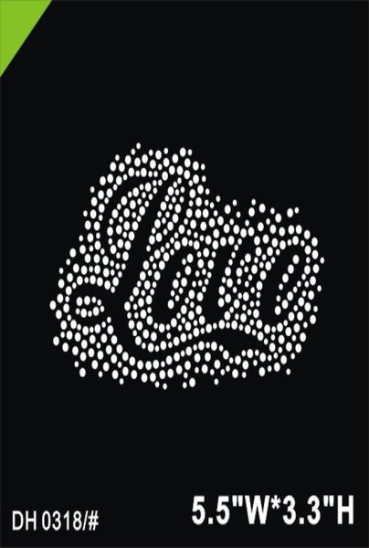 

2018 rhinestone transfer love iron on letters diy dh031801647173, Black