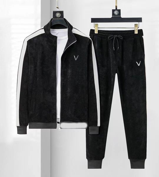 

2023 designers new mens tracksuits fashion brand men suit spring autumn men's two-piece sportswear casual style suits 002, Gray
