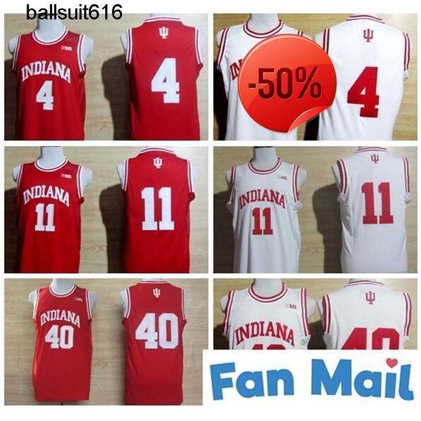 

ncaa college indiana hoosiers isiah 11 thomas jersey victor 4 oladipo cody 40 zeller shirt uniform red white stitched basketball jerseys, Black;red