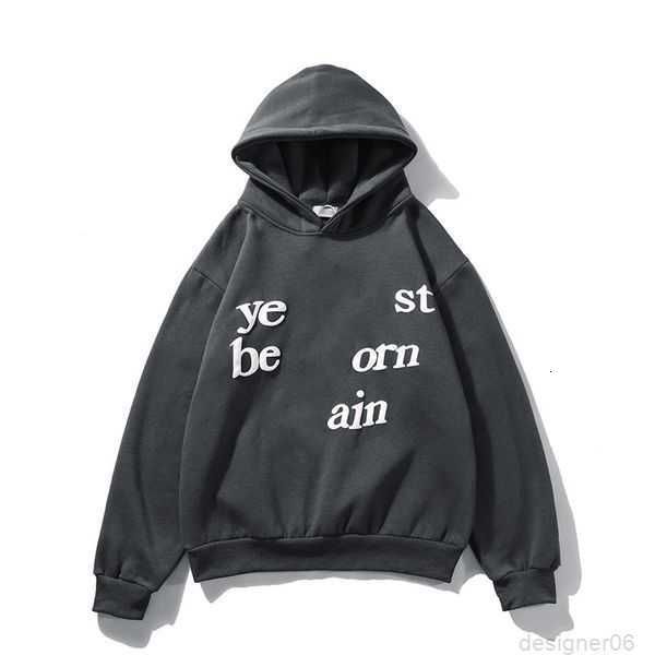 

designer cpfm hoodie kanyes fashion wests luxury hoody with ye must be born again letter printing hooded pullover shirt mens and womens over, Black