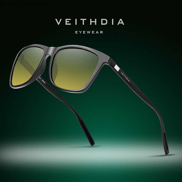 

sunglasses veithdia sunglasses leading men's brand driving fashion polarization uv400 lens retro men's glasses vt6108 z230726, White;black