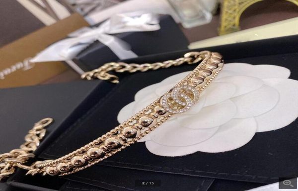 

retro choker necklaces women039s hollow continuous letters chain chokers necklaces bracelet5246184, Golden;silver