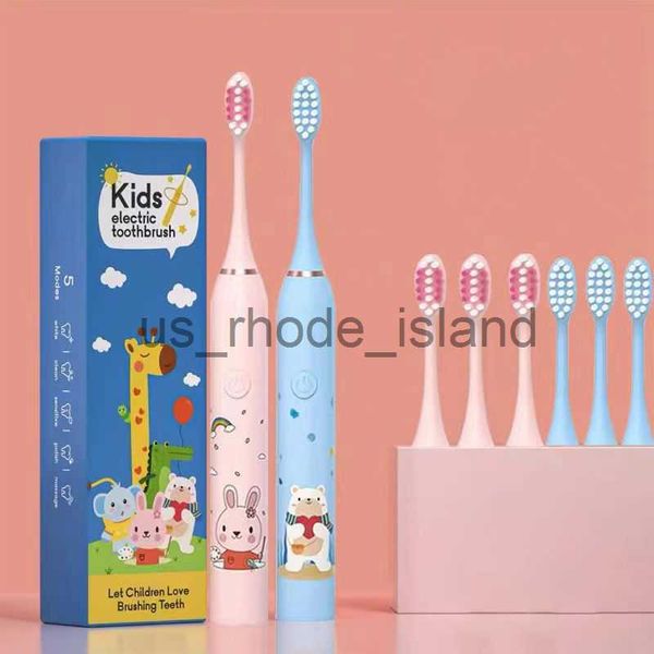 

other baby feeding children sonic electric toothbrush cartoon for kids rechargeable 5 modes teeth tooth brush waterproof with soft replaceme