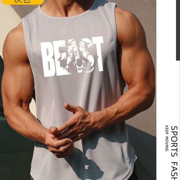 

mens tank summer tactical sports mesh sleeveless vest gym running equipment training muscle breathable tshirt 230713, White;black