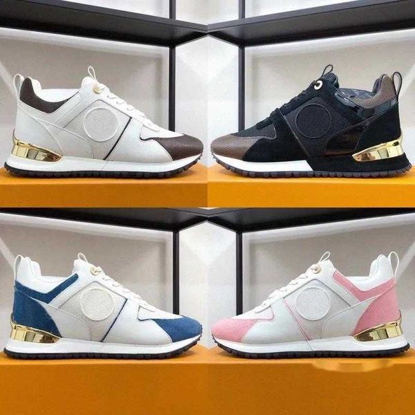 

2023-men run away sneakers designers for womens shoes calf leather mesh mixed color trainer runner shoes tennis shoes casual sneakers, Black