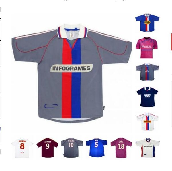 

lyonnais lyon retro soccer jerseys 00 01 02 08 09 10 11 12 13 99 govou memphis pjanic benzema juninho vintage m.bastos ben arf classic footb, Black;yellow