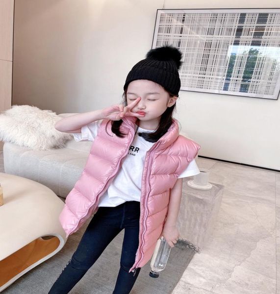 

winter kids boys girls dark down baby sleeveless vest jacket striped outwear waistcoat children warm clothing 4 colors1631783, Camo