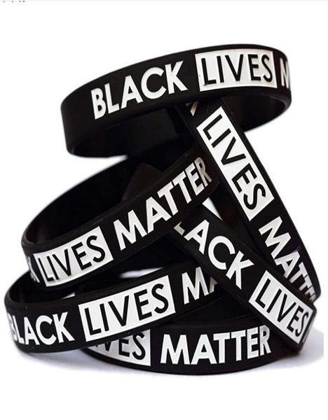 

black lives matter wristband silicone bracelet women men rubber bracelets wristband bangles 200pcs ooa81108370745, Golden;silver