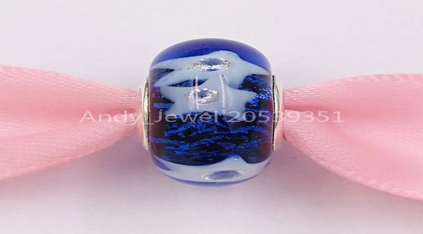 

andy jewel 925 sterling silver beads handmade lampwork starry night sky clear cz charms fits european style jewelry bracelets & necklace mur, Black