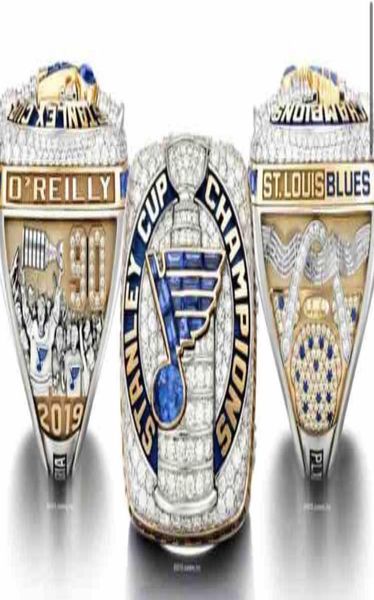 

2019 2020 blues cup team champions championship ring souvenir men fan gift5513345, Golden;silver