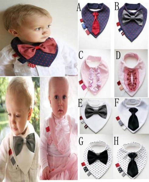

8 styles baby girls boys cute bow tie bibs saliva towel samgamibaby kids infant towels kids dot lace tie burp cloths children cott4736800