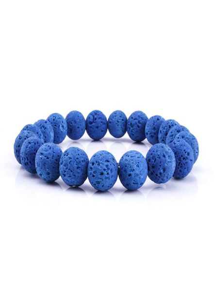

810mm colouful lava rock stone bracelet essential oil perfume diffuser bracelet4128719, Black