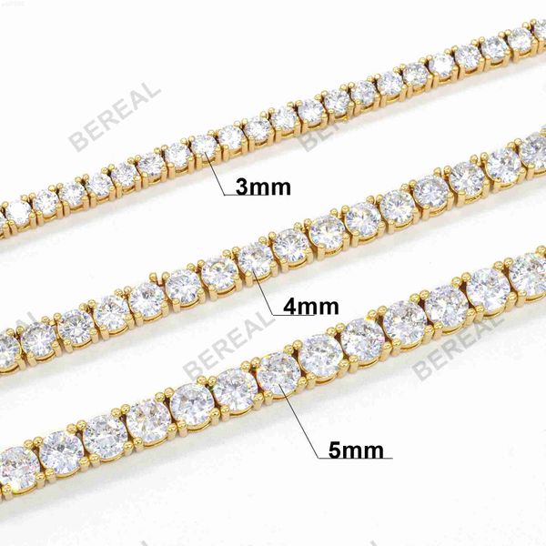 

Factory Direct Sales Gra Vvs Moissanite 10k Solid Gold Tennis Chain 3mm 4mm 5mm Necklace Bracelet Men and Women Fine Jewelry