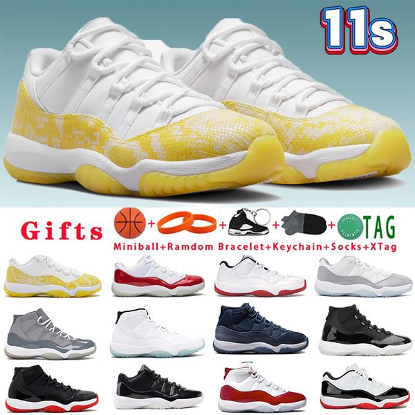 

jumpman 11 low basketball shoes men women 11s cherry cool cement grey dmp 2023 gamma blue yellow snakeskin 72-10 playoffs bred designer mens