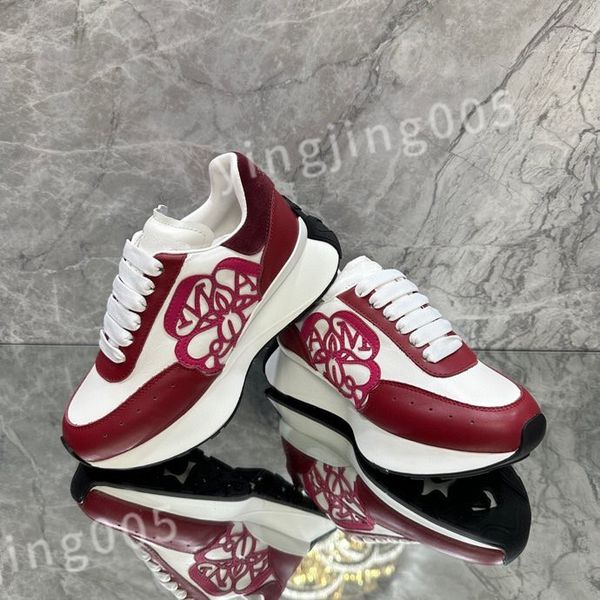 

2023 luxury designers sneaker casual shoe sole white black leather womens espadrilles mens high-quality lace up trainers sneakers size 35-46