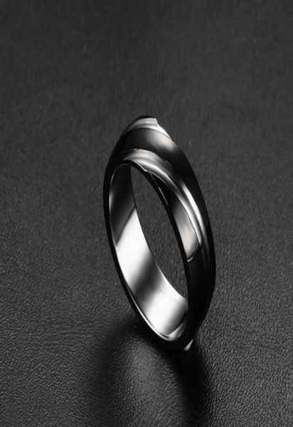 

titanium steel rings for men fashion male wedding ring jewelry gift unique striped designed alliance accessories whole88669655623265, Silver