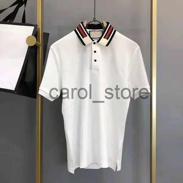 

men's t-shirts summer t-shirts polos short sleeve print letter loose polo men tees causal designer for man clothing asian size j230714, White;black