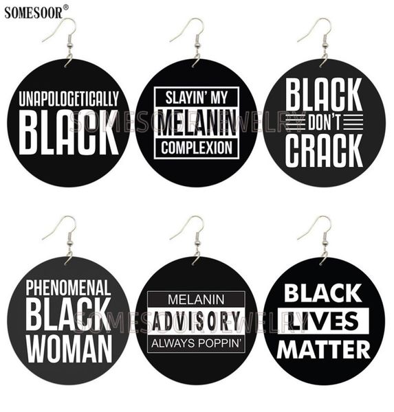 

doublesided printing african map women earrings round natural wooden painted earrings ethnic style dangle earring african them9560384, Silver