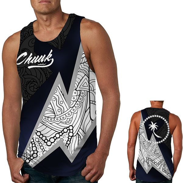

mens tank summer polynesian tattoo 3d printed sleeveless fitness muscle vest hipster casual streetwear 230713, White;black