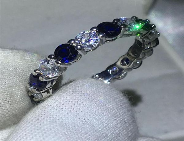 

classic female infinity ring 925 sterling silver blue 5a zircon cz engagement wedding band rings for women bridal jewelry27279172468975, Slivery;golden