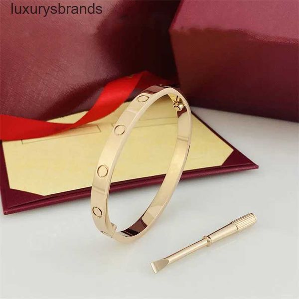 

6mm wide 5th generation gold cuff love bracelet titanium steel designer gold silver rose gold women men bracelet love screwdriver bracelets, Black