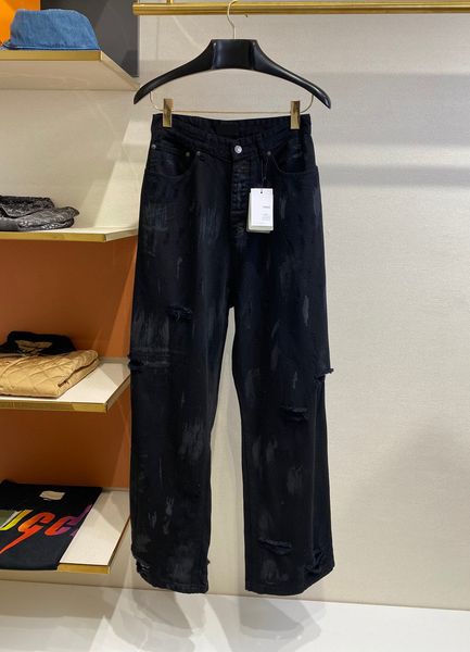 

men's plus size pants 2022ss unwashed selvedge mens raw denim jeans indigo small quantity wholesale price japanese style cotton japan r, Black;brown
