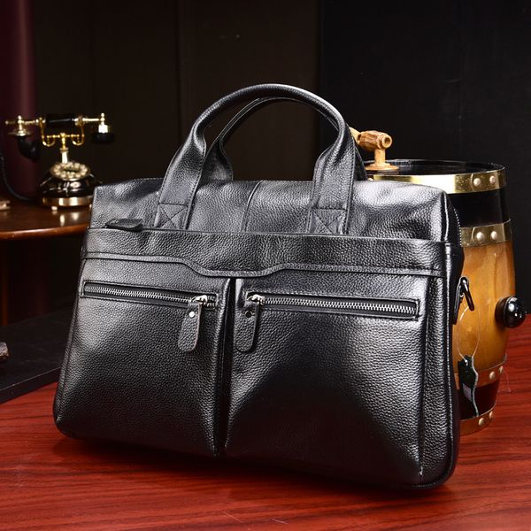 

briefcases brand fashion designer leather messenger briefcase men's business bags ipad computer bags fashion male handbag tote bag 2307