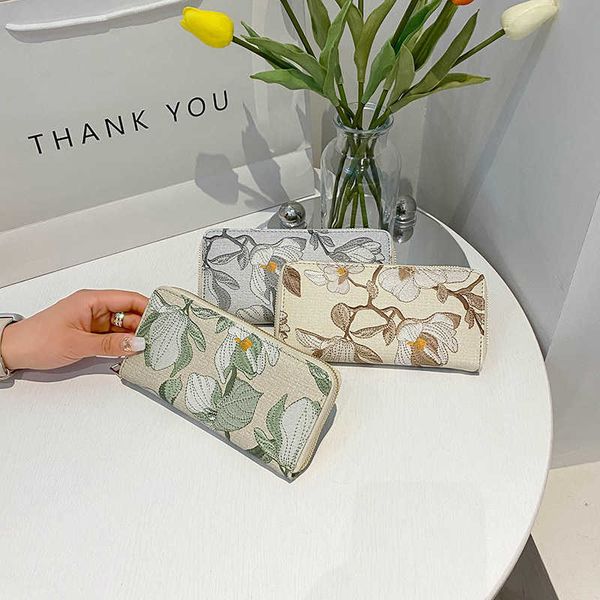 

women's wallet multi layered women's handbag fashion printed women's long wallet