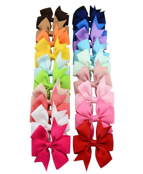 

20 pcslot 3 inch grosgrain ribbon boutique bows with clip hairpins for kids girl hair accessories 5647814014