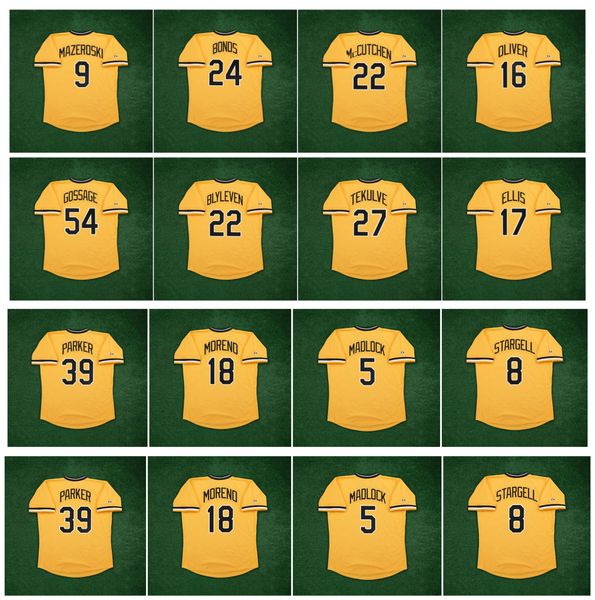 

pirates barry bonds cooperstown baseball jerseys pittsburgh bill mazeroski mccutchen al oliver dock ellis willie stargell dave parker blylev, Blue;black