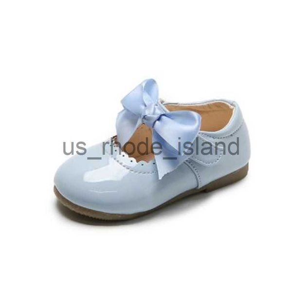 

athletic outdoor baby girls leather shoes cute bow patent leather princess shoes solid color kids girls dance shoes first walkers x0714, Black