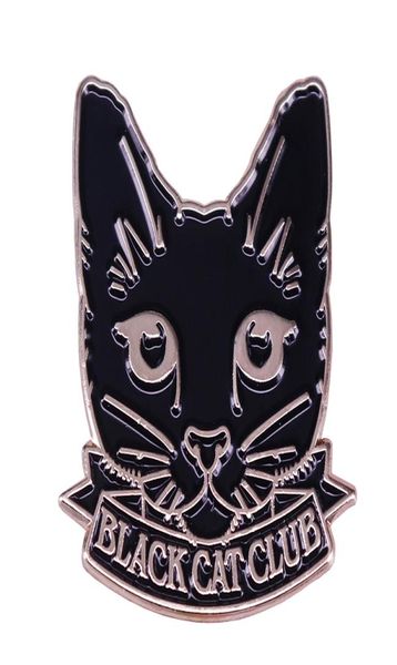 

black cat club pin crazy cat lady brooch perfect cat lover collection2326739, Gray