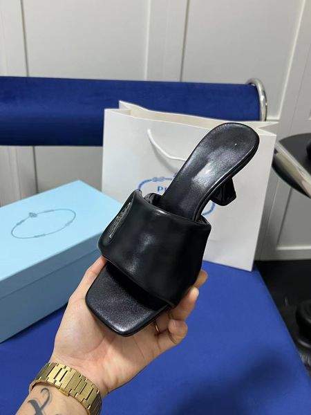 

brand famous summer soft padded nappa sandals shoes women brushed leather white black varnished heels slip on slippers comfort walking disco