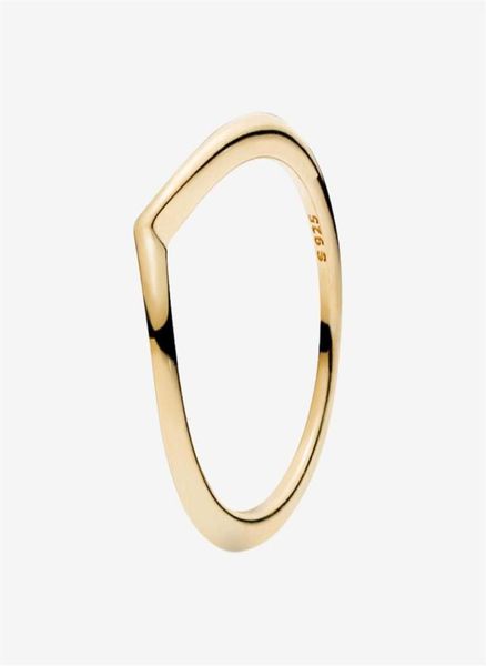 

yellow gold plated men rings rose gold plated jewelry for 925 sterling silver polished wishbone ring with original box for176v2902886, Slivery;golden