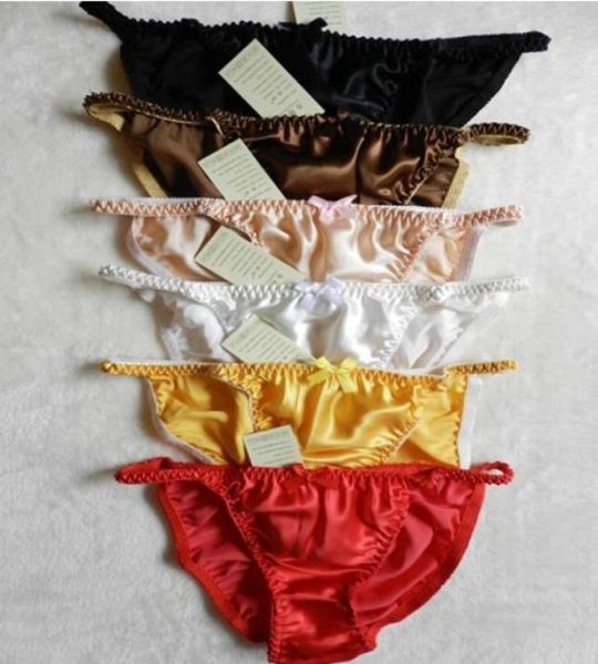 

100 silk women039s lady string bikinis panties sizes  l xl xxl 26quot41quot9142030, Black;white