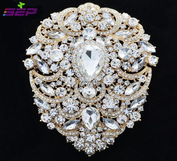 

large brooch pins bridal wedding jewelry 49 inches rhinestone crystal women jewelry accessories 40459376007, Gray