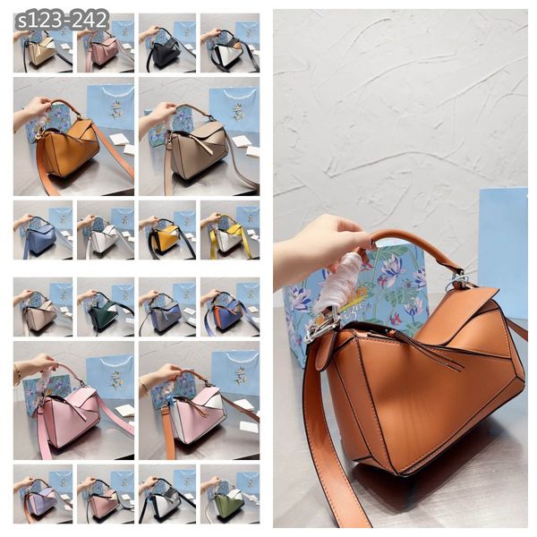 

with box designer bag genuine leather crossbody geometric handbags women luxury patchwork shoulder bags fashion contrast color cross body la