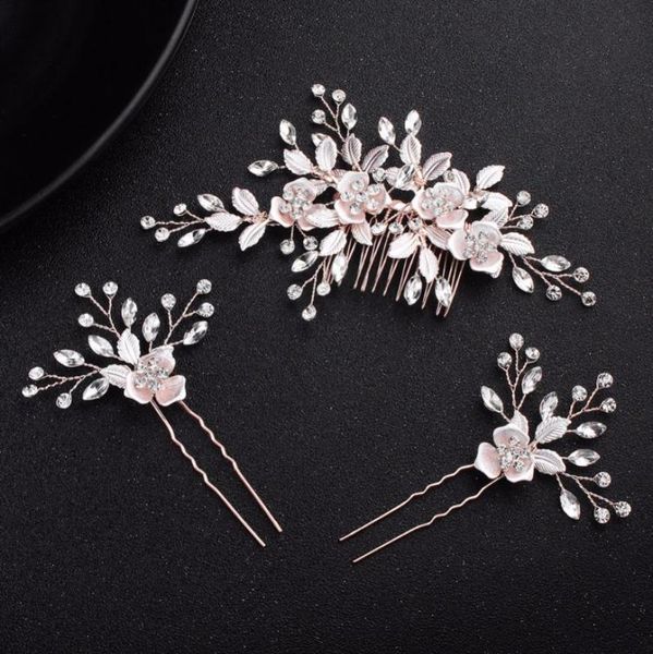 

double rhinestone hair comb bridal headband wedding hair accessories crystal rhinestone comb hairband wedding jewelry4520113, Golden;silver