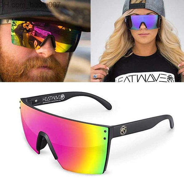 

sunglasses new high-quality luxury heatwave brand sunglasses square fusion lens goggles women's sunglasses uv400 z230717, White;black
