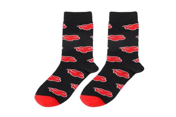 

men039s socks cartoon anime classic red yunxiao cotton personality stockings5363595, Black