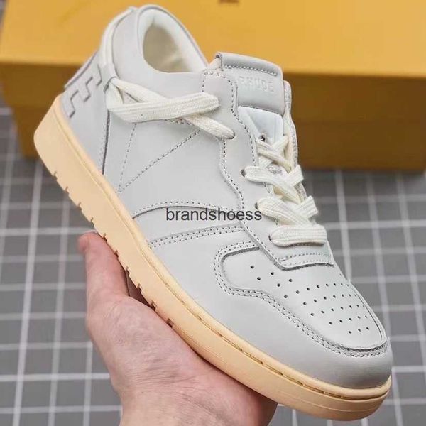 

henry lau's same rhuderhecess used leather high sports basketball shoestrendy man, Black
