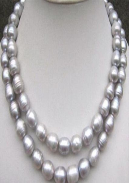 

beautiful 910mm natural tahitian gray silver pearl necklace 32 quot96722976528759