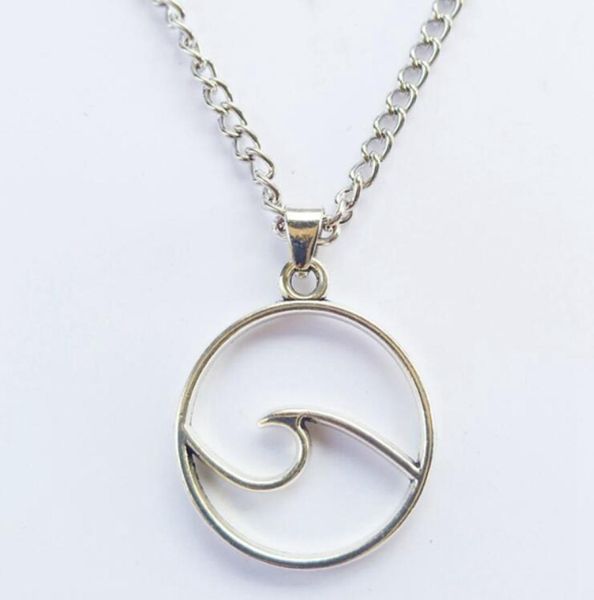 

fashion jewelry wave beach nautical surf necklace antique silver turtle charm womens mens girls jewelry diy handmade9226382