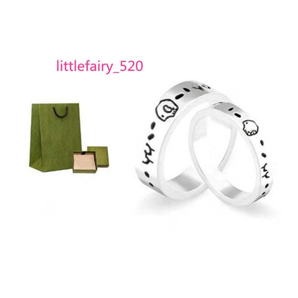 

band rings ring for man women rings fashion ghost designer jewelry sliver color, Silver