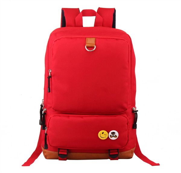 

new backpack neutral large schoolbag men's and women's solid color oxford outdoor backpack
