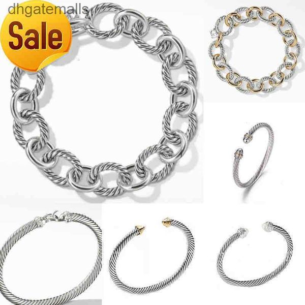 

Jewelry Mens Dy Trend Bracelet Gold Charm Designer Women Platinum Twisted Wire Bracelets Hot Round Plated Head Hemp Fashion Versatile Selling Jewelrys