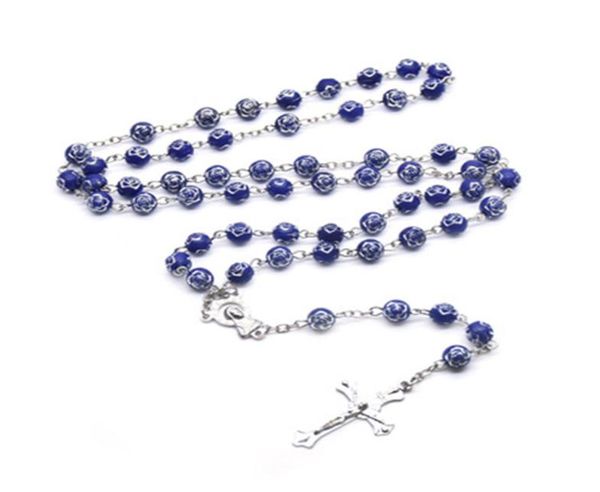 

rosary beads necklace cross religious beads necklace christian cross prayer supplies religious gifts friend gift2748979, Silver